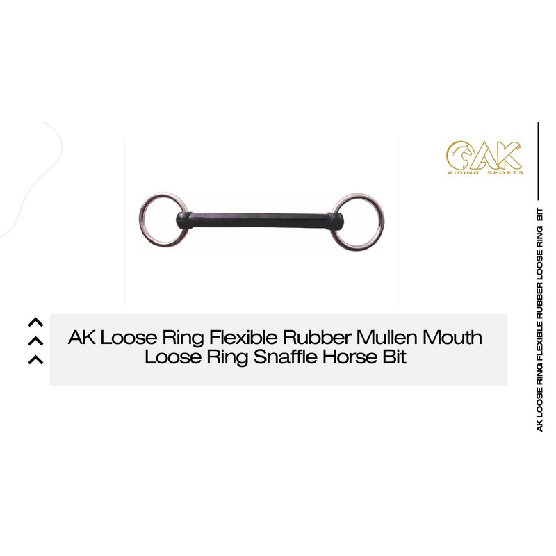 AK Loose Ring Flexible Rubber Mullen Mouth Loose Ring Snaffle