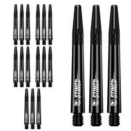 RUTHLESS Sting 5 Sets of 3 Stems 5XS1769 Polycarbonate Solid Black with Black Aluminium Top Tweenie Plus 44mm