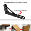 Monsky 10" Black Foldable Shelf Brackets Heavy Duty Stainless Steel