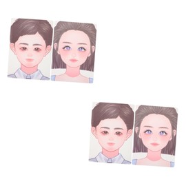 OHPHCALL 4pcs Face Paint Practice Board Reusable Face Painting Template for Makeup Artists Washable Pet Material Realistic Facial Features for Skill Enhancement for Stage and Creative