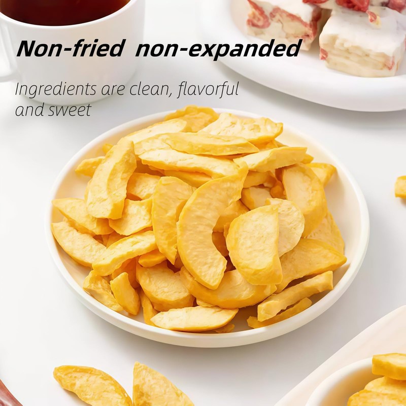 Freeze dried yellow peach,Dehydrated peaches，dried peaches， No Sugar Added, Crisp