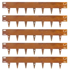CORE EDGE Lawn Edging | Flexible Decorative Steel Garden Lawn Edging with 4" face Height | 5X 3.28', 16.25 Linear Feet (Corten, 4")