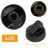 AMI PARTS Universal Oven Knobs - 4 Black Stove Control