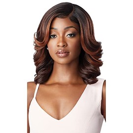 Outre Melted Hairline Lace Front Wig HD Transparent Lace Deluxe Wide Lace Part 2x5 ARLISSA (DR4/GDNHN)