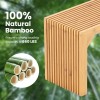 Solid Bamboo Dining and Entryway Bench Indoor and Outdoor Patio