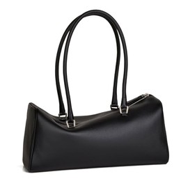 DONNAIN Premium Full-Grained Leather Handbag, Hobo Bags and Top Handle Barrel Bags Purses for Women (Black)