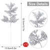 MOTONG 10 PCS Glitter Artificial Christmas Tree Pine Leaves, Artificial