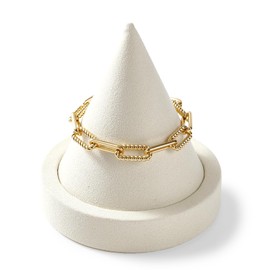 Oirlv Elegant Beige Jewellery Stand for Watch Bangle Bracelet Watch Holder with Microfiber Surface for Women & Men