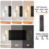 Battery Operated Wall Sconce Set of 2, Gold USB Rechargeable