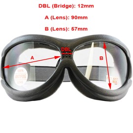 Global Vision Big Ben Goggles 2 Pairs Black Frames 1 Smoke Lens 1 Yellow Lens