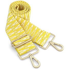 Purse Straps Replacement Crossbody - Guitar Strap for Purses Crossbody, Bag Strap for Handbag, Wide Shoulder Strap for Crossbody Bags, for Her,Yellow Woven