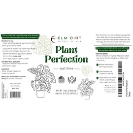 Elm Dirt Plant Perfection Spray for All Plants - Leaf Shine Spray for Indoor Plants & Outdoor Plant Food | Natural Plant Spray for Cleaning Off Dust & Spots, Plant Leaf Cleaner 16oz