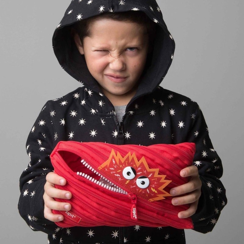ZIPIT Talking Monstar Big Pencil Case, Red