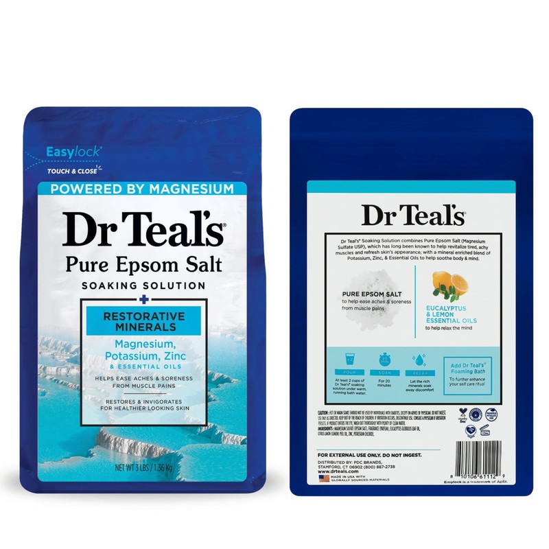 Dr Teal's New 2025 Restorative Minerals | Pure Epsom Salt