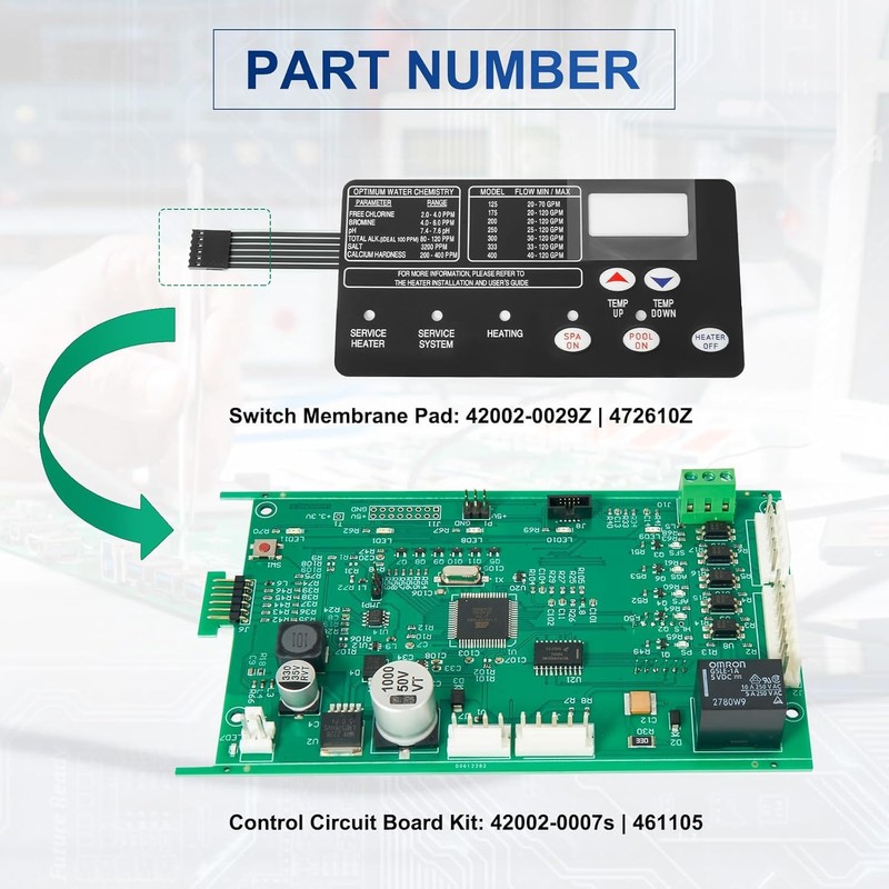 BAYUIHON 42002-0007s Control Circuit Board with Switch Pad 472610Z Compatible