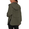 PESION Women's Waterproof Raincoat Lightweight Rain Jacket Trench Coat Hooded