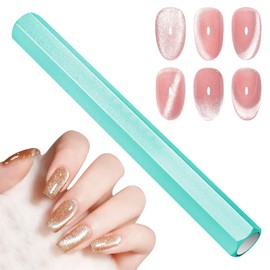 Ptwola Cat Eye Pen for Nails Super Long Double-Head Gel Nail Polish Pens 3D Cat Eye Gel Wand Hexagonal Large Powerful Nail Art Stick Tool for DIY Home Nail Manicure Design Salon Accessories