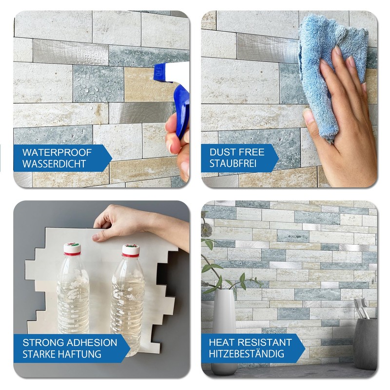 MOFIT Backsplash Tile for Kitchen Peel and Stick Stone Matte