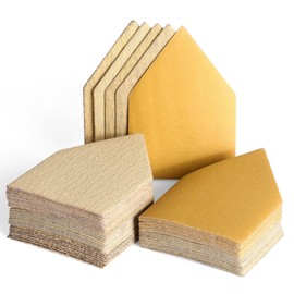 POLIWELL 100PCS 3.5 x 2.5in Assorted 80/120/180/220/400 Grit Hook & Loop Triangle Sanding Sheets, Replace Milwaukee M12 Orbital Detail Sander Accessories, Ideal for Tight Spaces & Polishing