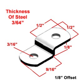 Extra Heavy Duty 1/8" Canvas Offset Clips with Screws 20 Pack