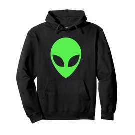 Green Alien Head Outfit 90s Style Alien Costume Pullover Hoodie
