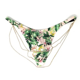 Victoria's Secret Bombshell Shine Panty, Light Pink Floral/Chains, Medium