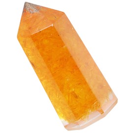 mookaitedecor Reiki 2 Pieces Crystal Sticks Polished 6 Facets for Meditation and Decoration, Rock Crystal