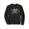 MARDI GRAS Watercolor Hand Lettering Design with Heart Sweatshirt