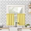 No. 918 Martine Microfiber Kitchen Curtains Set, Semi-Transparent with Rod