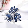 Mecool Women Vintage Diamond Brooch Pins Elegant Simulated Crystal Brooches-Blue