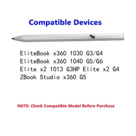 Rechargeable Universal Active Stylus Pen, Compatible Pavilion and Envy X360, Elite X2 P/N L708858-001 SPS 1.6mm Fine Tip, USI Certified for Touchscreen Tablets & Chromebooks (8NN78AA)