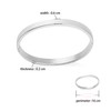 Simple Plain Matte Sandblasting Oval Bangle Bracelet in Surgical Stainless