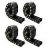 QWORK Plastic Nested Semi Open Cable Drag Chain, Flexible Enclosed