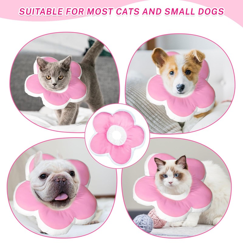 dellyy Protective Cat Collar (Pink, L)
