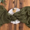 Aoksunova Muslin Wedding Table Runner, Olive Green, 4 m, Cheesecloth