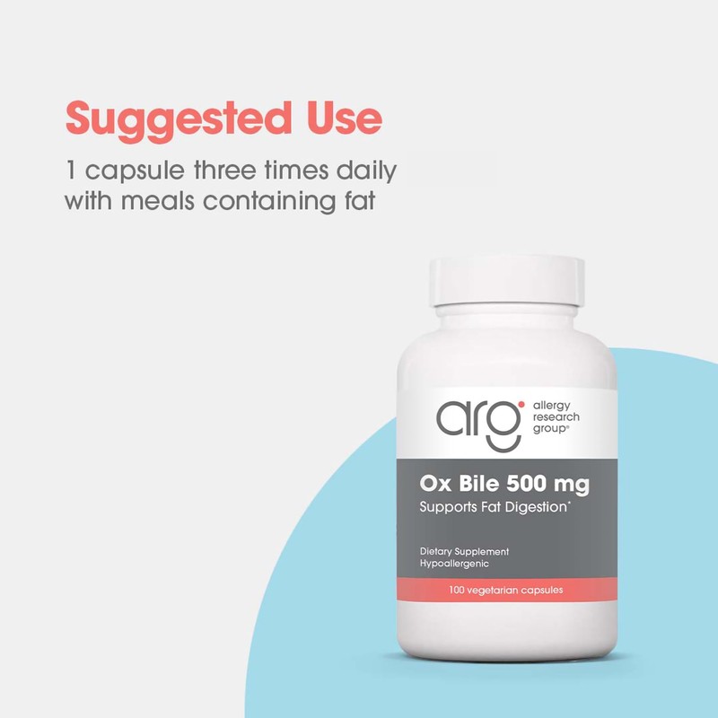 Allergy Research Group Ox Bile 500mg - Ox Bile Supplements