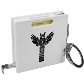 'Tribal Totem Pole ' Keyring Tape Measure/Spirit Level Tool (KM00041829)