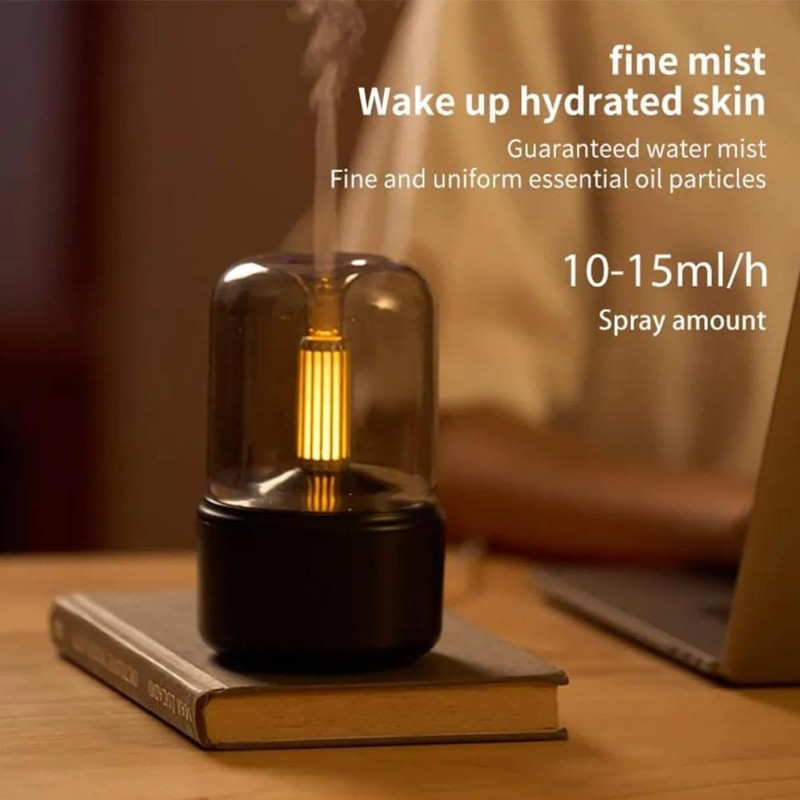 Diffuser Humidifier Candlelight Aromatherapy Humidifier Diffuser Aroma Essential Oil USB