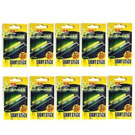 QualyQualy Clip-On Fishing Glow Sticks for Pole, Fishing Lights for Rods, Fishing Pole Light Sticks Bulk Kit Fishing Rod Tip Lights for Night Fishing20pcs/100pcs (10Packs-M（2.0-2.6mm)