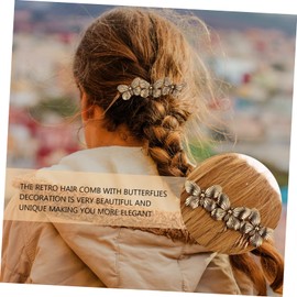 Baluue 3pcs Vintage Butterfly Hair Comb Elegant Headpiece for Brides Unique Retro Hair Accessories Antique for Weddings and Special Occasions