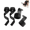 Weight Lifting Wrist Straps Set，Stainless Steel Hooks with Non-Slip Pads