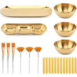 Set De 23 Piezas Para Tratamientos Faciales De Estética, Incluye Brochas Y Aplicadores De Mascarillas, Kit Para Mezclar Mascarillas Faciales Para Mujer, Herramientas Faciales Para El Cuidado