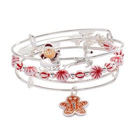 Alex and Ani Christmas Bangles, Set of 3