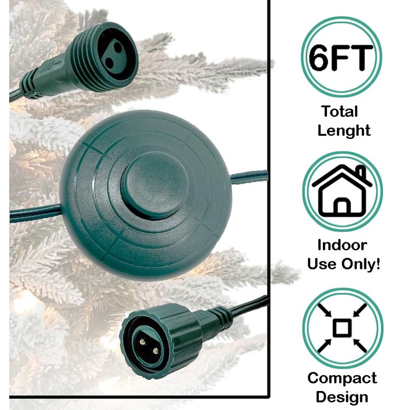Goodsby 6 FT Power Cord On/Off Foot Switch Compatible Replacement