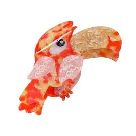 Funny Toucan Bird Hair Clip,Acetate Claw Clips,Hair Clips for Women,Orange
