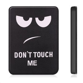 GIOPUEY Case Compatible with Tolino Shine Color/Shine 5 2024, Flip Case, PU Leather + Soft TPU Case, Auto Sleep/Wake, 360° Protection - Don't Touch Me