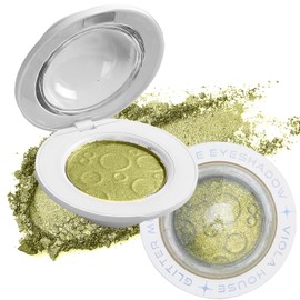 VIOLA HOUSE Glittler Eyeshadow, Glitter Eyeshadow Palette, Metallic Glitter Multichrome Eyeshadow,Cruelty-Free, Vegan (3g) (Yellow Green, 0.1oz)