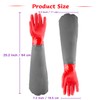 Coopache Guantes de estanque de brazo completo, rojo y negro,