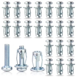 Pack of 20 Metal Cavity Dowels, M4, Plasterboard Dowels, Plasterboard Dowels, Cavity Wall Dowels, Rigypsum Wall Dowels, Expansion Dowels, Metal Dowels, Impact Dowels for Fixings Plasterboard,