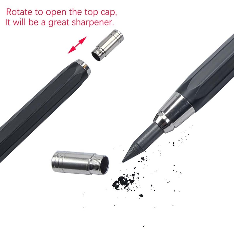 JOMPENS 5.6mm Diameter Mechanical Clutch Lead Holder Pencil + Black4